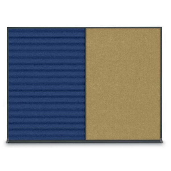 Double Door Radius Corkboard, 60"X36", B